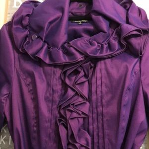 Purple long Samuel Dong trench coat
